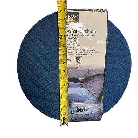 Easy Home Memory Foam Swivel Cushion 360° Rotate Seat Blue Car Chair Relief New - Picture 2 of 12